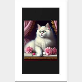 Luxury Ragdoll With Roses Posters and Art